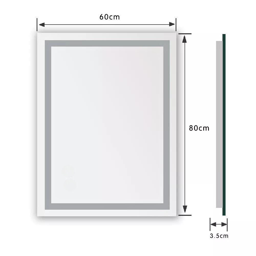 Crystal Clear Smart LED Dimmable Bathroom Mirror - Dual Lights, Defog & Waterproof_9